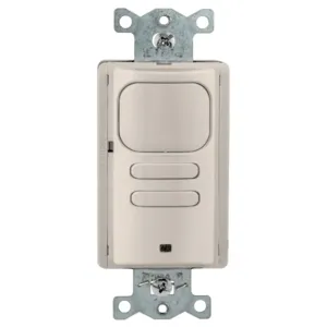 HUBBELL WIRING DEVICE-KELLEMS AP2000LA22 VACancy Sensor Switch, Adaptive Passive Infrared, 2 Circuit, 120/277VAC | BD4DTA