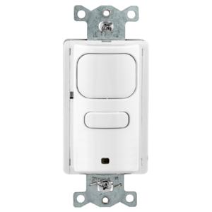 HUBBELL WIRING DEVICE-KELLEMS AP2001W1 Sensor Switch, Occupancy/VACancy, Passive Infrared, 1 Relay, White | BD3TRT