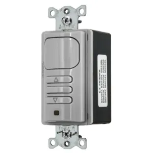 HUBBELL WIRING DEVICE-KELLEMS APD2001GY1 VACancy Sensor Switch, Passive Infrared, 1-Relay, 120/277VAC, Gray | BD4AMP