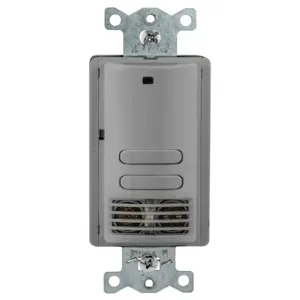 HUBBELL WIRING DEVICE-KELLEMS AU2000GY22 Occupancy/VACancy Sensor Switch, Adaptive Ultrasonic, 120/277VAC, Gray | BD4KUD