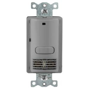 HUBBELL WIRING DEVICE-KELLEMS AU2001GY1 Sensor Switch,VACancy, Ultrasonic, 1 Relay, Withphotocell, Gray | BD4PXK