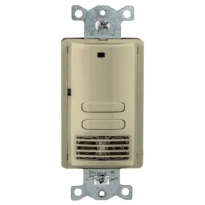 HUBBELL WIRING DEVICE-KELLEMS AU2000I22 Occupancy/VACancy Sensor Switch, Adaptive Ultrasonic, 120/277VAC, Ivory | BD4PLC