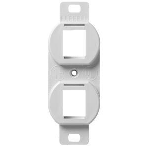 HUBBELL WIRING DEVICE-KELLEMS BR106W Outlet Frame, Duplex 106, 2-Port, White | CE6PMX