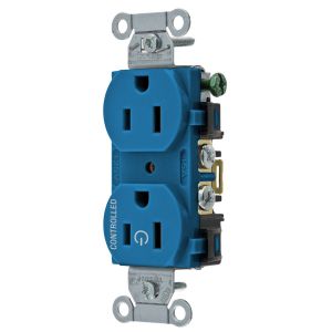 HUBBELL WIRING DEVICE-KELLEMS BR15C1BL Gerade Steckdose, 15 A 125 V, 2P – 3 W Erdung, blau | CE6QRG