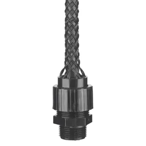 HUBBELL WIRING DEVICE-KELLEMS CG810NM Cord Grips, Straight Male, 0.5-0.625 Inch Cord Range, With Mesh | CE6TEZ