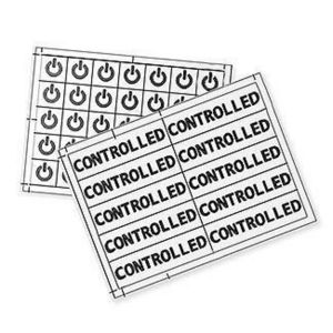 HUBBELL WIRING DEVICE-KELLEMS CL60 permanent kontrolliertes Steckdosenetikett, 60 Etiketten pro Stück | BD4JVG