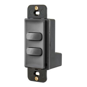 HUBBELL WIRING DEVICE-KELLEMS CPSD2BK Dimmer Switch, Low Voltage, 2 Button, Black | BD3TGR