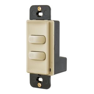 HUBBELL WIRING DEVICE-KELLEMS CPSD2I Dimmer Switch, Low Voltage, 2 Button, Ivory | CE6RJJ