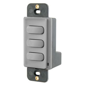 HUBBELL WIRING DEVICE-KELLEMS CPSD3GY Dimmer Switch, Low Voltage, 3 Button, Gray | BD3XLD
