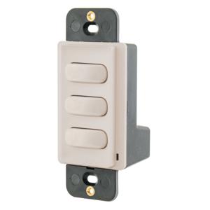 HUBBELL WIRING DEVICE-KELLEMS CPSD3LA Dimmer Switch, Low Voltage, 3 Button, Light Almond | CE6RJN