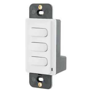 HUBBELL WIRING DEVICE-KELLEMS CPSD3W Dimmer Switch, Low Voltage, 3 Button, White | CE6RJP