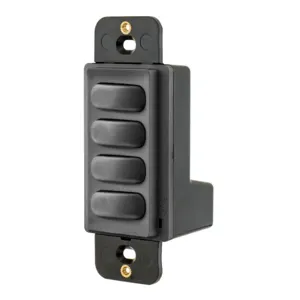 HUBBELL WIRING DEVICE-KELLEMS CPSD4BK Dimmer Switch, Low Voltage, 4 Button, Black | BD3WTC