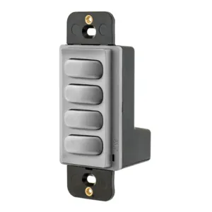 HUBBELL WIRING DEVICE-KELLEMS CPSD4GY Dimmer Switch, Low Voltage, 4 Button, Gray | BD4BPF