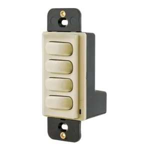 HUBBELL WIRING DEVICE-KELLEMS CPSD4I Dimmer Switch, Low Voltage, 4 Button, Ivory | CE6RJQ