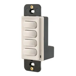 HUBBELL WIRING DEVICE-KELLEMS CPSD4LA Dimmer Switch, Low Voltage, 4 Button, Light Almond | CE6RJR