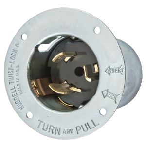 HUBBELL WIRING DEVICE-KELLEMS CS6377 Locking Receptacle, 2 Poles, 3 Wires, 1 Phase, 125V AC | CE6RXK 49YK42