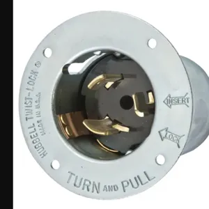 HUBBELL WIRING DEVICE-KELLEMS CS6377 Locking Receptacle, 2 Poles, 3 Wires, 1 Phase, 125V AC | CE6RXK 49YK42