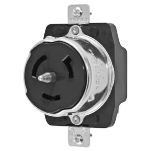 HUBBELL WIRING DEVICE-KELLEMS CS8269 Receptacle, 50A, 250V, 2-Pole, 3-Wire Grounding | AC8QGF 3D332