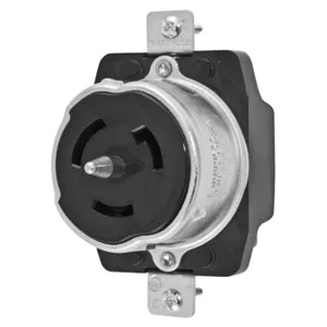 HUBBELL WIRING DEVICE-KELLEMS CS8469 Receptacle, 50A, 480VAC, 2-Pole, 3-Wire Grounding | AC8QGM 3D338