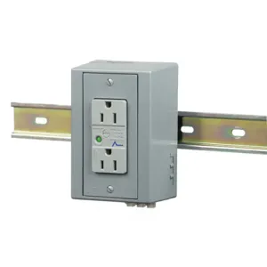 HUBBELL WIRING DEVICE-KELLEMS DRUBTVSS15 Din Rail Utility Box, Complete Unit Tvss, 15A Tvss, Gray | BD2KZN