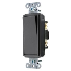 HUBBELL WIRING DEVICE-KELLEMS DS120BKLV Toggle Switch, Single Pole, 5A, 24VDC, Black | CE6RDY