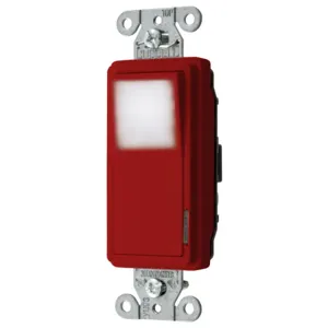 HUBBELL WIRING DEVICE-KELLEMS DS120NLRD Decorator Nightlight Switch, Back And Side Wired | BD4FCR