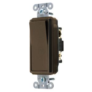 HUBBELL WIRING DEVICE-KELLEMS DS320LV Toggle Switch, Three Way, 5A, 24VDC, Brown | CE6RET