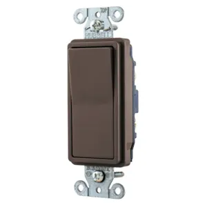 HUBBELL WIRING DEVICE-KELLEMS DS420 Wall Switch, 4-Way, 20A, Brown, 120 to 277V AC, Back and Side | BC8YPX 49YL63