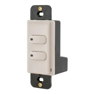 HUBBELL WIRING DEVICE-KELLEMS DSM30LA2P Rocker Switch, Single Pole, 2-Button, 100Ma, 30VDC, With Led, Light Almond | BD4KWL