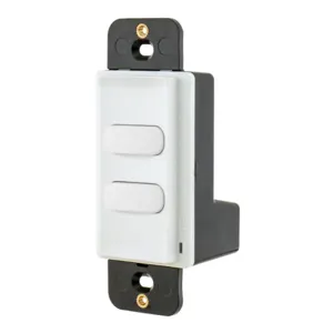 HUBBELL WIRING DEVICE-KELLEMS DSM30W2 Rocker Switch, Single Pole, Momentary Contact, 100Ma, 30VDC, 2 Button, White | AF9AMZ 29RW79