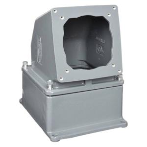 HUBBELL WIRING DEVICE-KELLEMS FW60/100 Back Box, Hub Size 1-1/2 Inch Npt, Cast Aluminium, Grey | AE7ZJP 6C640