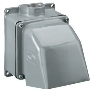 HUBBELL WIRING DEVICE-KELLEMS FW60/100 Back Box, Hub Size 1-1/2 Inch Npt, Cast Aluminium, Grey | AE7ZJP 6C640