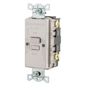 HUBBELL WIRING DEVICE-KELLEMS GFBFHP20LA Gfci Receptacle, Blank Face, 20A 125V, Hp Rated, Light Almond | BD4DWL
