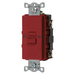 HUBBELL WIRING DEVICE-KELLEMS GFBFST20R Gfci Receptacle, 20A 125V, 2-Pole 3-Wire Grounding, Red | AH8ZZT 39EA31