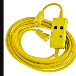 HUBBELL WIRING DEVICE-KELLEMS GFP100C15WM Gfci Line Cord, Portable, Manual, 15A, 120VAC, 5-15R, 100 Ft, 4-6 Ma | BC7YUZ