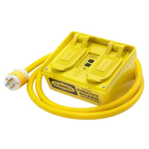 HUBBELL WIRING DEVICE-KELLEMS GFP15M Plug In Gfci, 15A 120VAC, 5-15R, 6 Ft Cord Length, 4-6 Ma Trip Level, Yellow | AE7LKG 5Z977