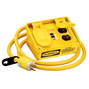 HUBBELL WIRING DEVICE-KELLEMS GFP20M Plug In Gfci, 20A 120VAC, 5-20R, 6 Ft Cord Length, 4-6 Ma Trip Level, Yellow | AE7LKH 5Z978