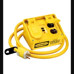 HUBBELL WIRING DEVICE-KELLEMS GFP20M Plug In Gfci, 20A 120VAC, 5-20R, 6 Ft Cord Length, 4-6 Ma Trip Level, Yellow | AE7LKH 5Z978