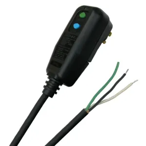 HUBBELL WIRING DEVICE-KELLEMS GFP15LM Plug In Gfci, Manual Set, 15A 120VAC, 5-15R, 15 Ft Lead, 4-6 Ma Trip Level | BC8PEE