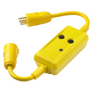 HUBBELL WIRING DEVICE-KELLEMS GFP4C15A Gfci Line Cord, Portable, Auto, 15A 120VAC, 5-15R, 18 Inch, 4- 6 Ma, Yellow | AE7QZQ 6A675