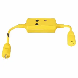 HUBBELL WIRING DEVICE-KELLEMS GFP4C15A Gfci Line Cord, Portable, Auto, 15A 120VAC, 5-15R, 18 Inch, 4- 6 Ma, Yellow | AE7QZQ 6A675