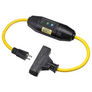 HUBBELL WIRING DEVICE-KELLEMS GFPIL15125TRIM Gfci Line Cord, Portable, Manual, 15A125V, 5-15R, 25 Ft, Triple Tap, Yellow | CE6RAJ