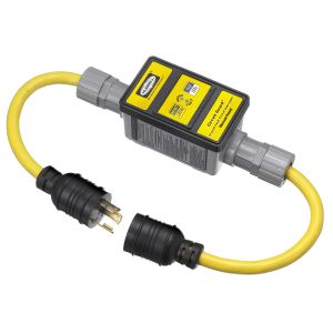 HUBBELL WIRING DEVICE-KELLEMS GFPIL30250LKA Gfci Line Cord, Portable, Auto, 30A 250V, L6-20R, 25 Ft, Triple Tap, Yellow | CE6QZY