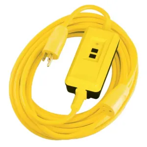 HUBBELL WIRING DEVICE-KELLEMS GFPST25C15M Self-Test Portable GFCI, 25 Feet Cord Length 15 A Max. Amps, 120V AC | CN2RGN GFP25C15M / 4CT52