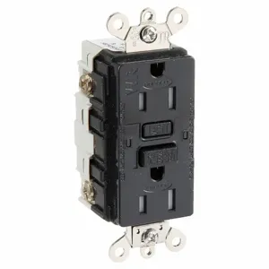 HUBBELL WIRING DEVICE-KELLEMS GFR5262SGBK Gfci Duplex 15a 125v Black | AF7LEM 21VK82