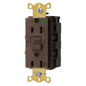 HUBBELL WIRING DEVICE-KELLEMS GFRST83SNAP GFCI Receptacle, Heavy Use Hospital Grade, Decorator Duplex, 20A | BD3RXM 45UE20