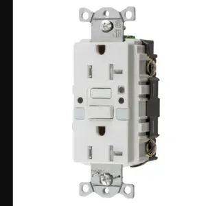 HUBBELL WIRING DEVICE-KELLEMS GFTRST20WNL GFCI Receptacle, Commercial, Decorator Duplex, Flush Mount, 20A | BD4FGZ 45UE91