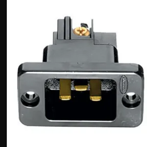 HUBBELL WIRING DEVICE-KELLEMS H320B Inlet, 16A 250V, Pressure Screw Terminal, Black | CE6QZQ