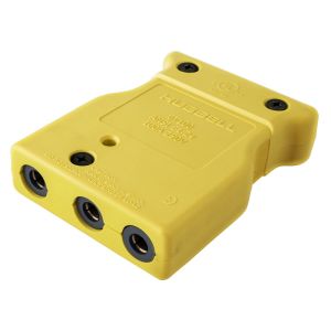 HUBBELL WIRING DEVICE-KELLEMS HBL106SPF Stage Pin Device, Female, Inline, Double Set Screw End, 100 A, 250 V, Yellow | CE6UGL