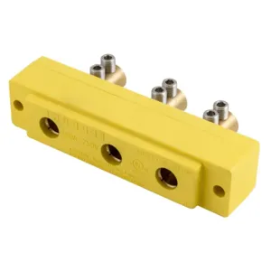 HUBBELL WIRING DEVICE-KELLEMS HBL106SPFR Stage Pin Device, Female, Panel Mount, 100 A, 250 V, Yellow | CE6UGM